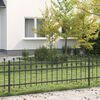 vidaXL Ring Fence Black 200 x 110 cm Powder-Coated Steel