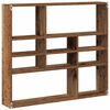vidaXL Wall Shelf Old Wood 90x16x78 cm Engineered Wood