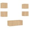 vidaXL 6 Piece TV Wall Units with LED Sonoma Oak Engineered Wood