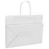 vidaXL Paper Bags 250 pcs with Handles White 32x17x25 cm