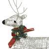 vidaXL Reindeer & Sleigh Christmas Decoration 140 LEDs Outdoor Gold