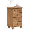 vidaXL Chest of Drawer ASKIM Brown 45.8 x 40 x 79 cm Solid Pine wood