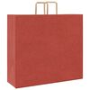 vidaXL Paper Bags 250 pcs with Handles Red 54x15x49 cm