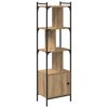 vidaXL Bookcase 6-Tier 44.5 x 30 x 154.5 cm Engineered Wood