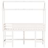 vidaXL Loft Bed with Ladder and Roof without Mattress White 80x200 cm