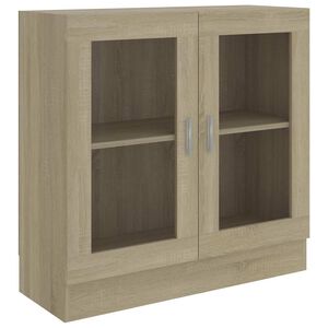 vidaXL Vitrine Cabinet Sonoma Oak 82,5x30,5x80 cm Engineered Wood