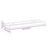 vidaXL Picture Frame Ledge Shelves 2 pcs Grey 40x9x3 cm MDF