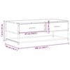 vidaXL Coffee Table Brown Oak 100x50x35 cm Engineered Wood and Metal