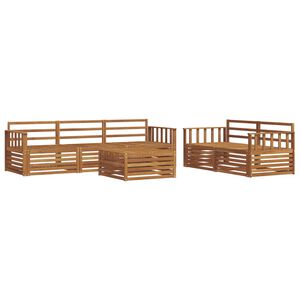 vidaXL Outdoor Sofa Set 6 pcs Natural Solid Acacia Wood