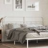 vidaXL Metal Replace Headboard White 193 cm