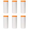 vidaXL Dust Sheet with Adhesive Tape 6 pcs Transparent 270 x 1600 cm
