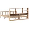 vidaXL Bookcase Bed without Mattress 180x200 cm Super King Solid Wood Pine
