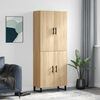 vidaXL Highboard Sonoma Oak 69.5x34x180 cm Engineered Wood