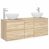 vidaXL Bathroom Cabinet Set 3 pcs Sonoma Oak 129 x 41 x 80 cm