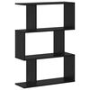 vidaXL Book Cabinet 3-Tier 70 x 24 x 97 cm Engineered Wood Black Oak