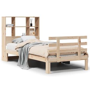 vidaXL Bookcase Bed without Mattress 90x190 cm Single Solid Wood Pine
