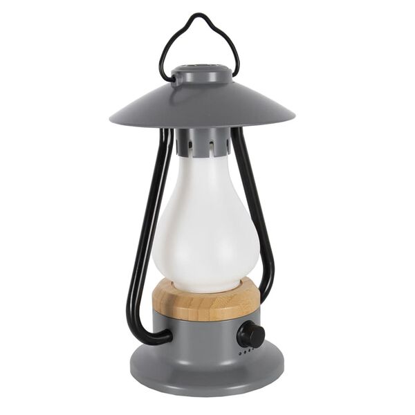 Bo-Camp LED Lantern Woolton Grey and Brown