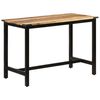 vidaXL Dining Table | Mango Wood Brown and Black | Solid Mango Wood | Medium