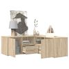 vidaXL Corner Cabinet Sonoma Oak 200x40x45 cm Engineered Wood