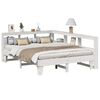 vidaXL Bookcase Bed without Mattress White 150x200cm Solid Wood Pine