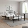 vidaXL Bed Frame without Mattress Black Metal 200x200 cm