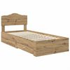vidaXL Bed Frame with Drawer Artisan Oak 90 x 190 cm Engineered Wood
