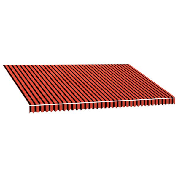 vidaXL Awning Top Sunshade Canvas Orange and Brown 500x300 cm