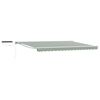 vidaXL Electric Retractable Awning Green and White 5 x 3 m