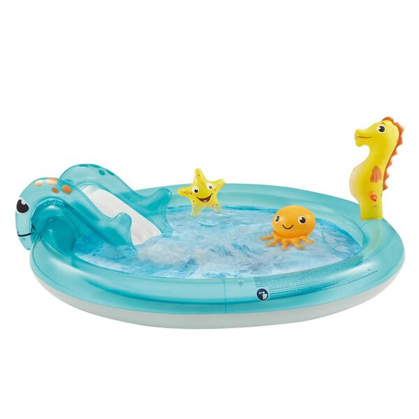 Happy People Play Pool with Slide Ocean 198x150x18 cm