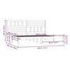 vidaXL Bed Frame without Mattress White 180x200 cm Super King Solid Wood Pine