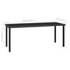 vidaXL Garden Dining Table Black 180x70x73 cm Poly Rattan