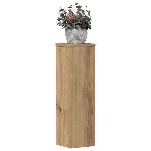 vidaXL Plant Stand 2pcs Artisan Oak 17x17x60 cm Engineered Wood