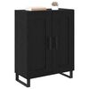vidaXL Sideboard Black Oak 69.5 x 34 x 90 cm Engineered Wood and Iron
