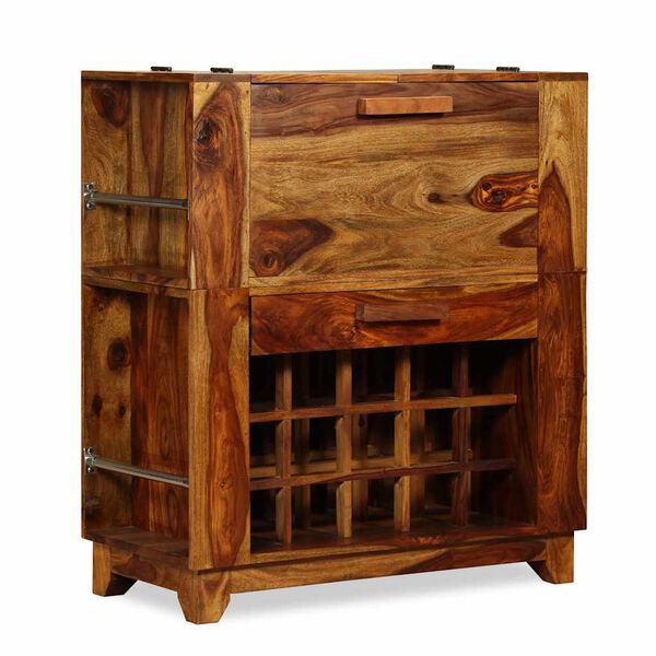 vidaXL Bar Cabinet Solid Acacia Wood 85x40x95 cm