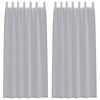 vidaXL Voile Curtain 2 pcs Dark Grey 225 x 140 cm Polyester