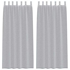 vidaXL Voile Curtain 2 pcs Dark Grey 225 x 140 cm Polyester