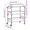 vidaXL Kitchen Trolley Black 81.5x41x92.5 cm Engineered Wood