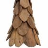 vidaXL Christmas Tree with Stand Brown 110 cm Solid teak wood
