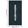 vidaXL Front Door Anthracite 108x200 cm PVC