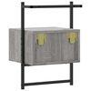 vidaXL Bedside Cabinets Wall-mounted 2 pcs Grey Sonoma 35x30x51 cm Engineered Wood