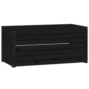 vidaXL Garden Box Black 101x50,5x46,5 cm Solid Wood Pine