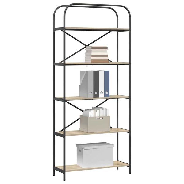 vidaXL Bookshelf Sonoma Oak 80 x 30 x 183 cm Engineered wood