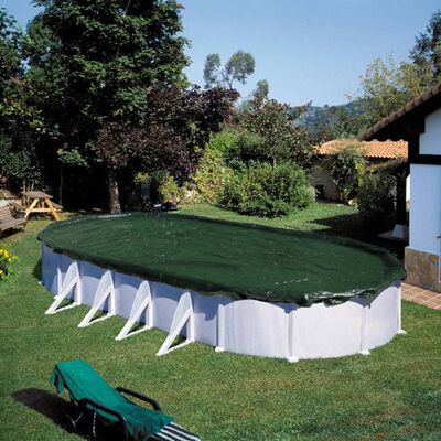 Summer Fun Winter Pool Cover Oval 800 cm PVC Green