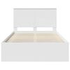 vidaXL Bed Frame with Headboard White 135 x 190 cm Solid Pine Wood