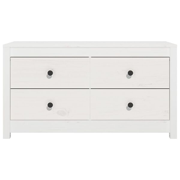 vidaXL Side Cabinet White 100x40x54 cm Solid Wood Pine