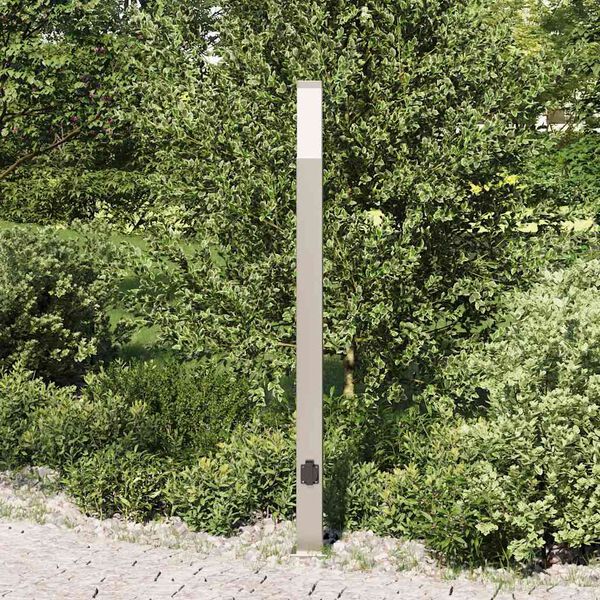 vidaXL Bollard Light with Outlet 110 cm Stainless Steel IP44