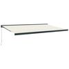 vidaXL Retractable Awning Cream 5x3 m Fabric and Aluminium