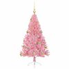vidaXL Artificial Pre-lit Christmas Tree with 150 LEDs Pink 120 cm PVC