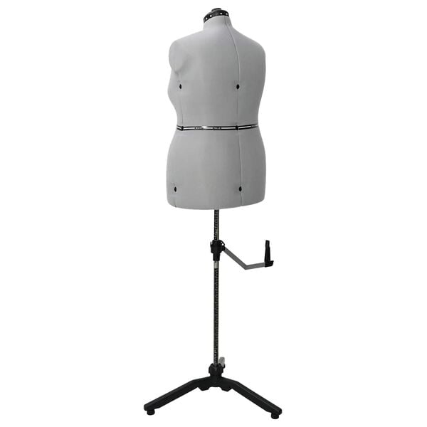 vidaXL Adjustable Dress Form Female Height Adjustable Grey L Velvet