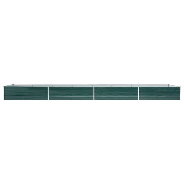 vidaXL Garden Raised Bed Galvanised Steel 600x80x45 cm Green